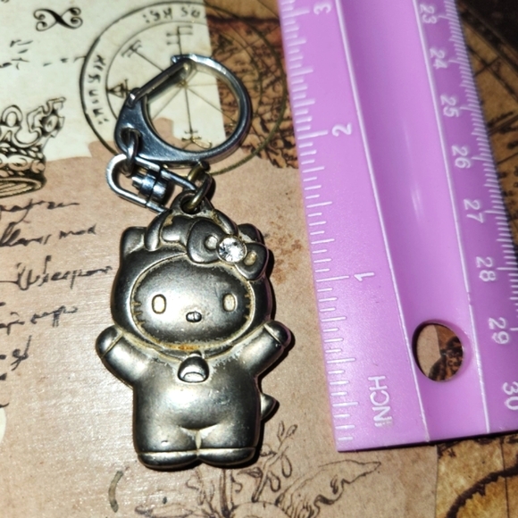 Imported Vintage Retro Rare Helly Kitty keychain pendant '76 '99 Sanrio - Picture 3 of 7